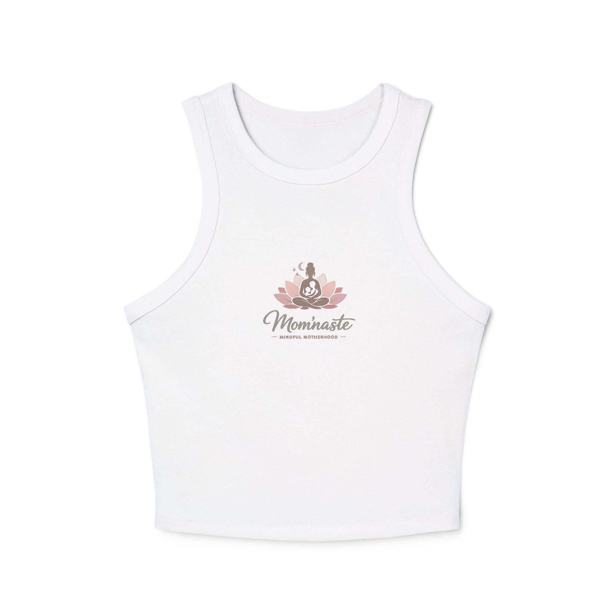 Micro-ribbed Racer Tank Top for Women
