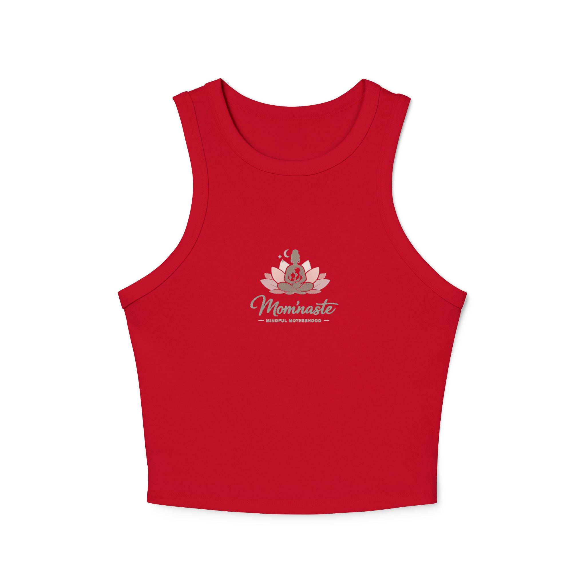 Micro-ribbed Racer Tank Top for Women