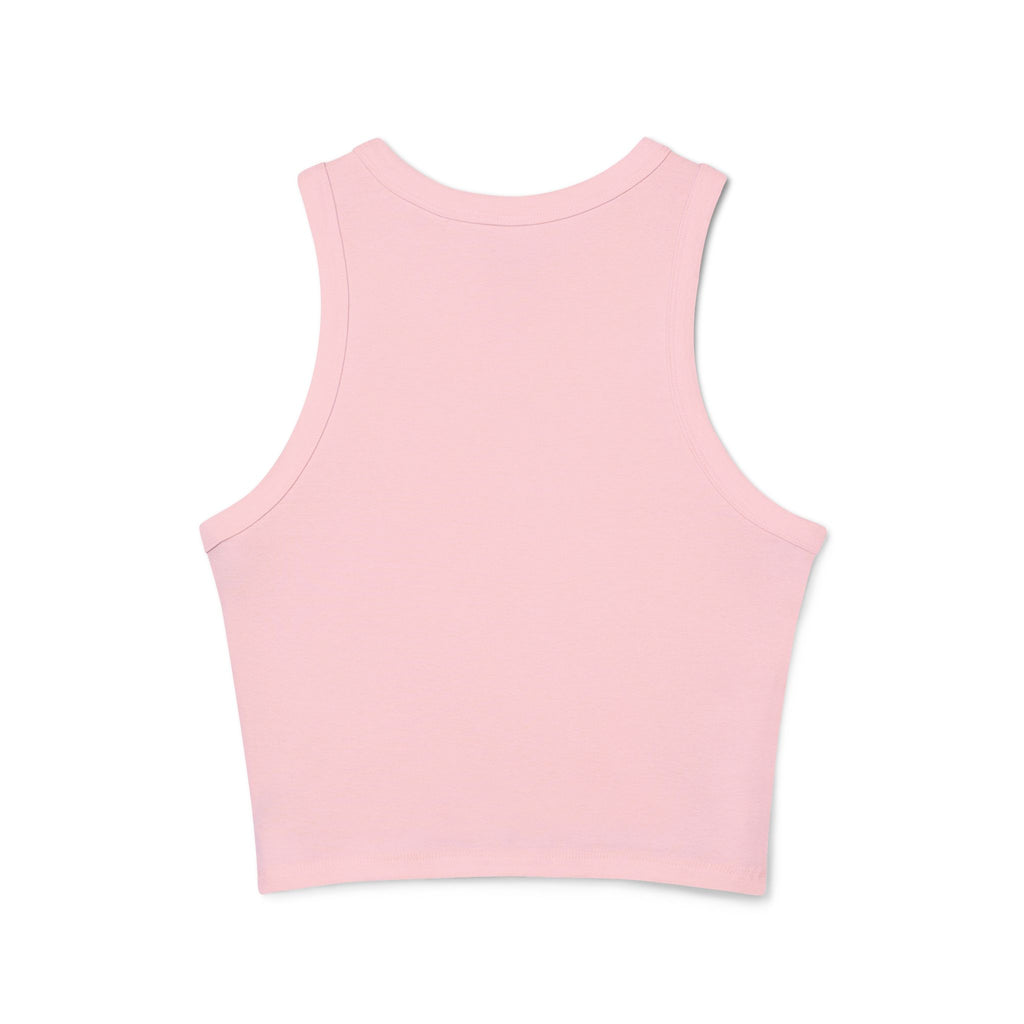 Micro-ribbed Racer Tank Top for Women