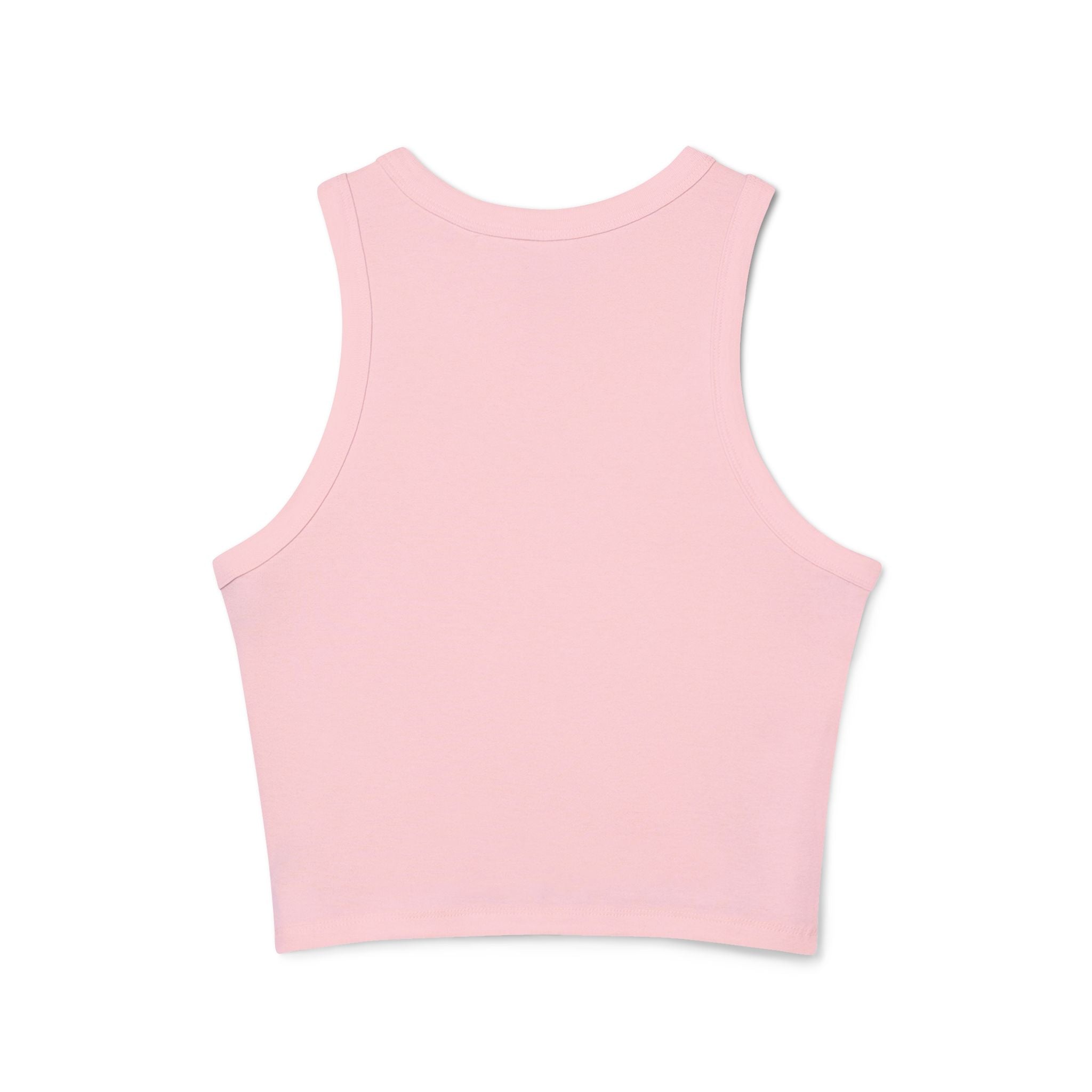 Micro-ribbed Racer Tank Top for Women