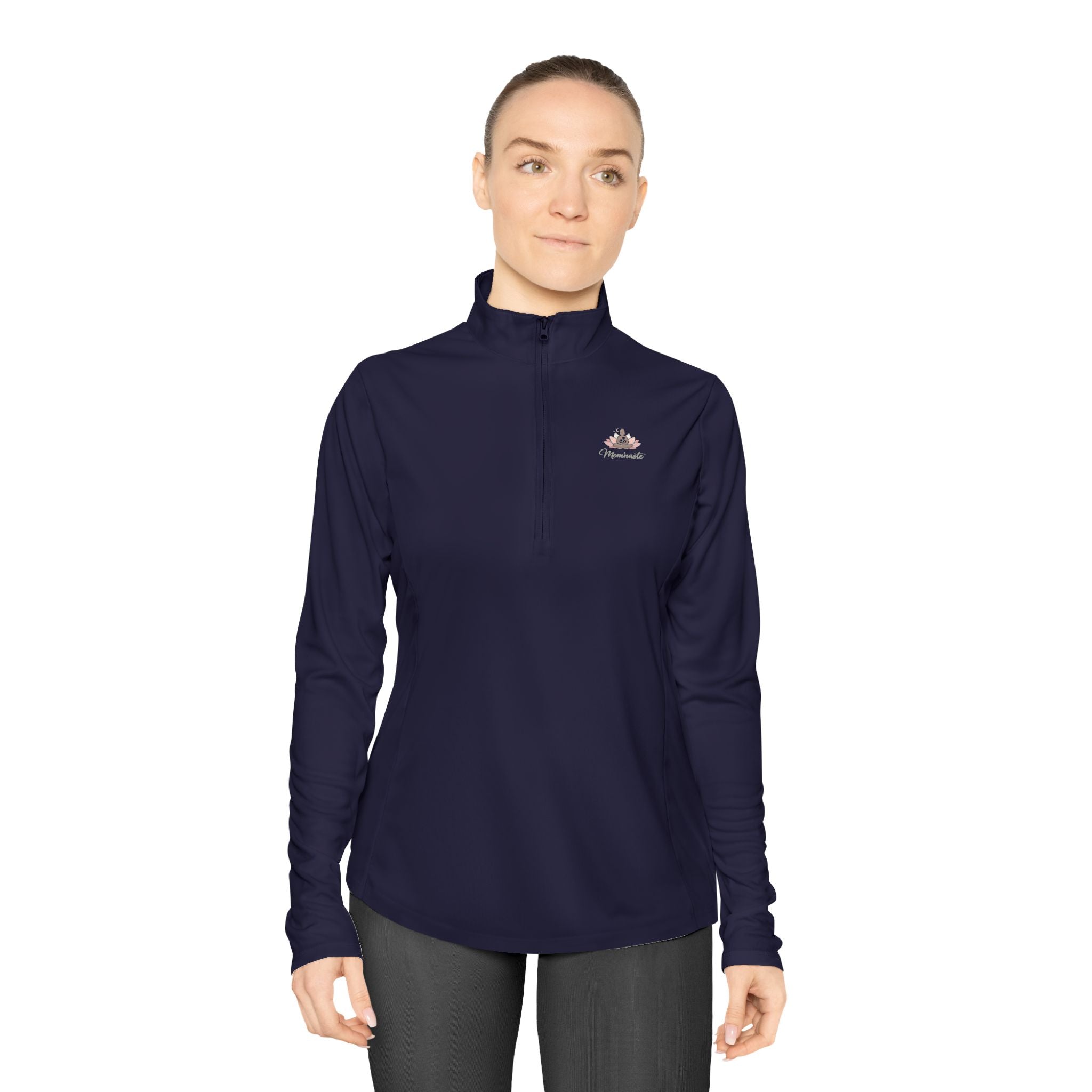 Ladies Quarter Zip Pullover Athletic fit. 9 color options.
