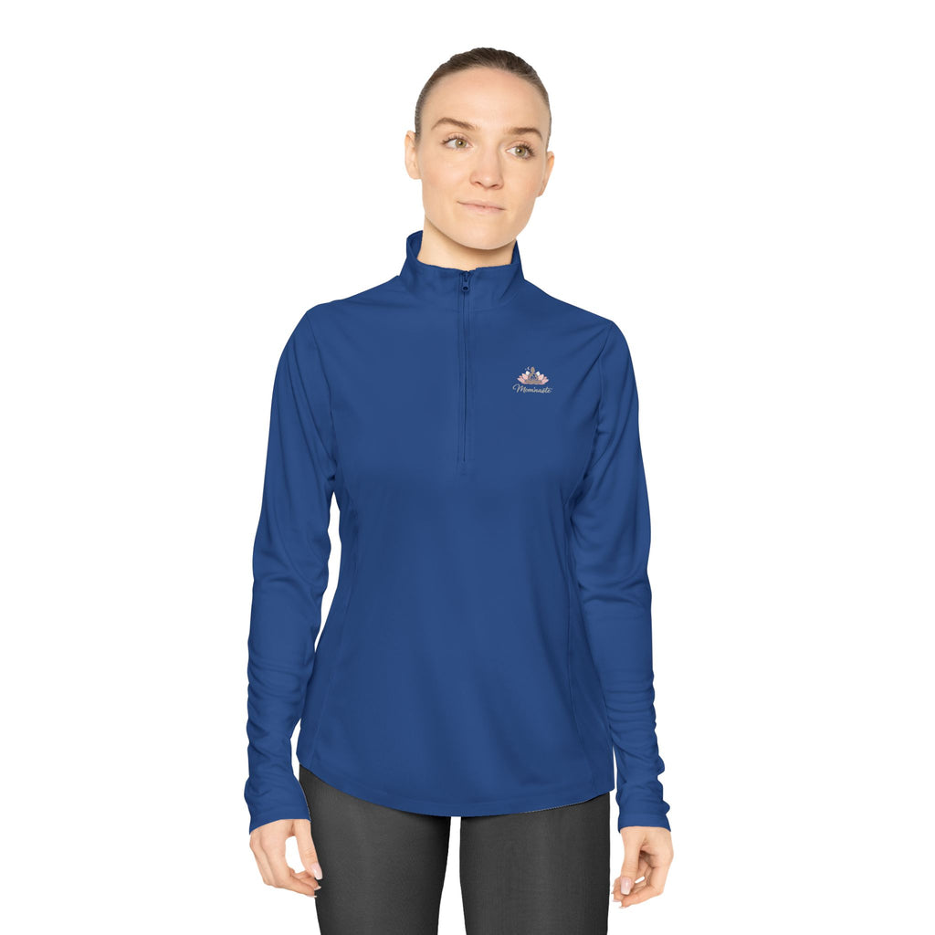 Ladies Quarter Zip Pullover Athletic fit. 9 color options.