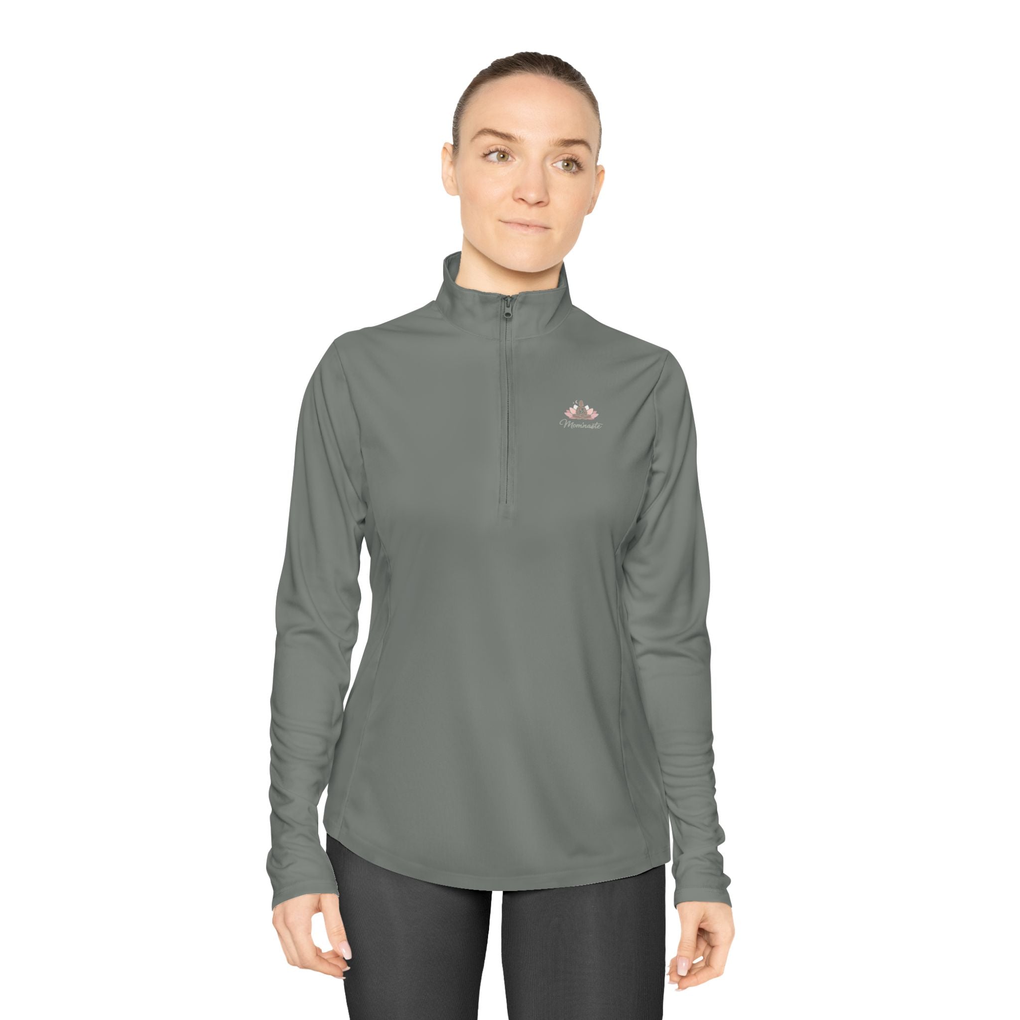 Ladies Quarter Zip Pullover Athletic fit. 9 color options.