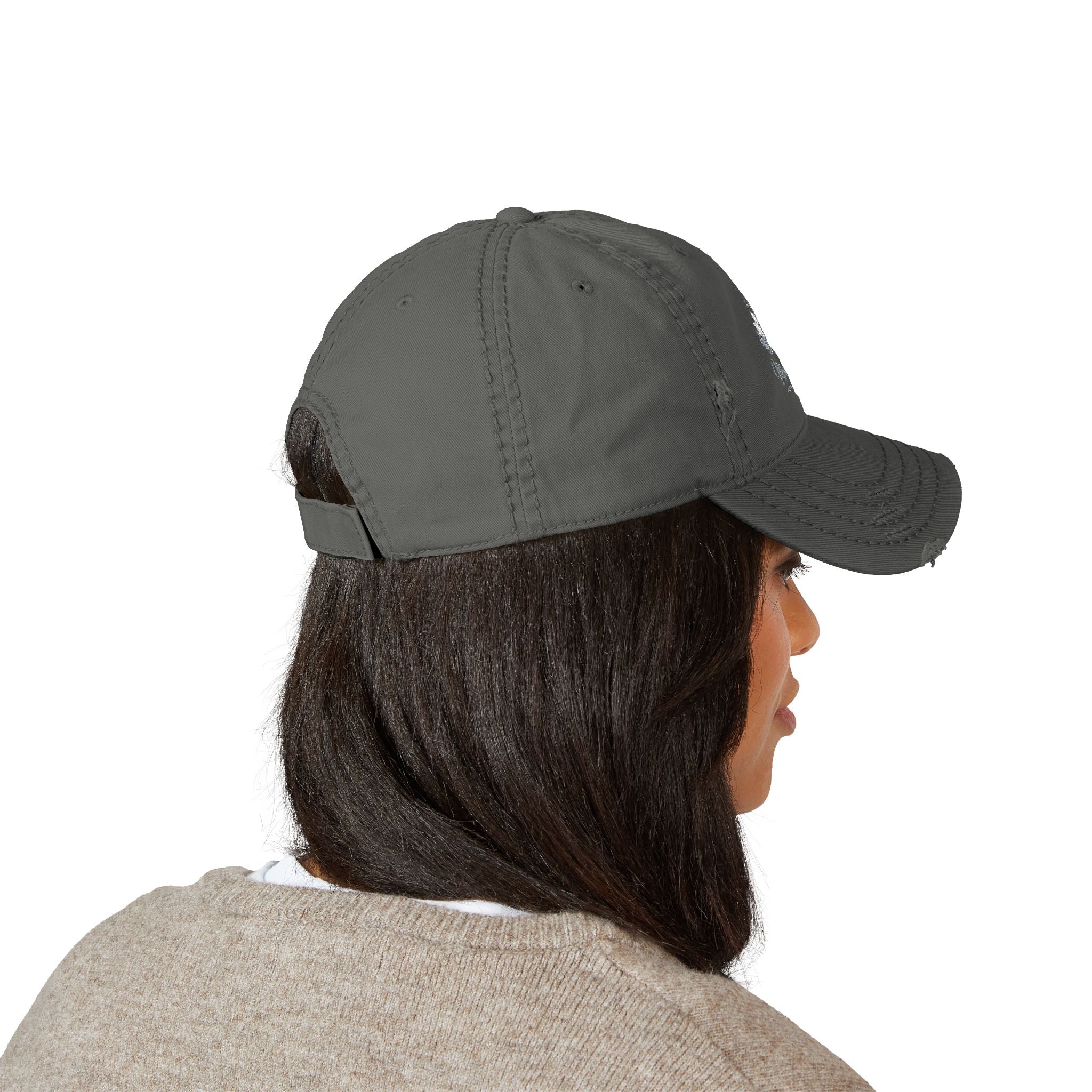 Distressed Embroidered Hat - Casual Style for Outdoor Lovers
