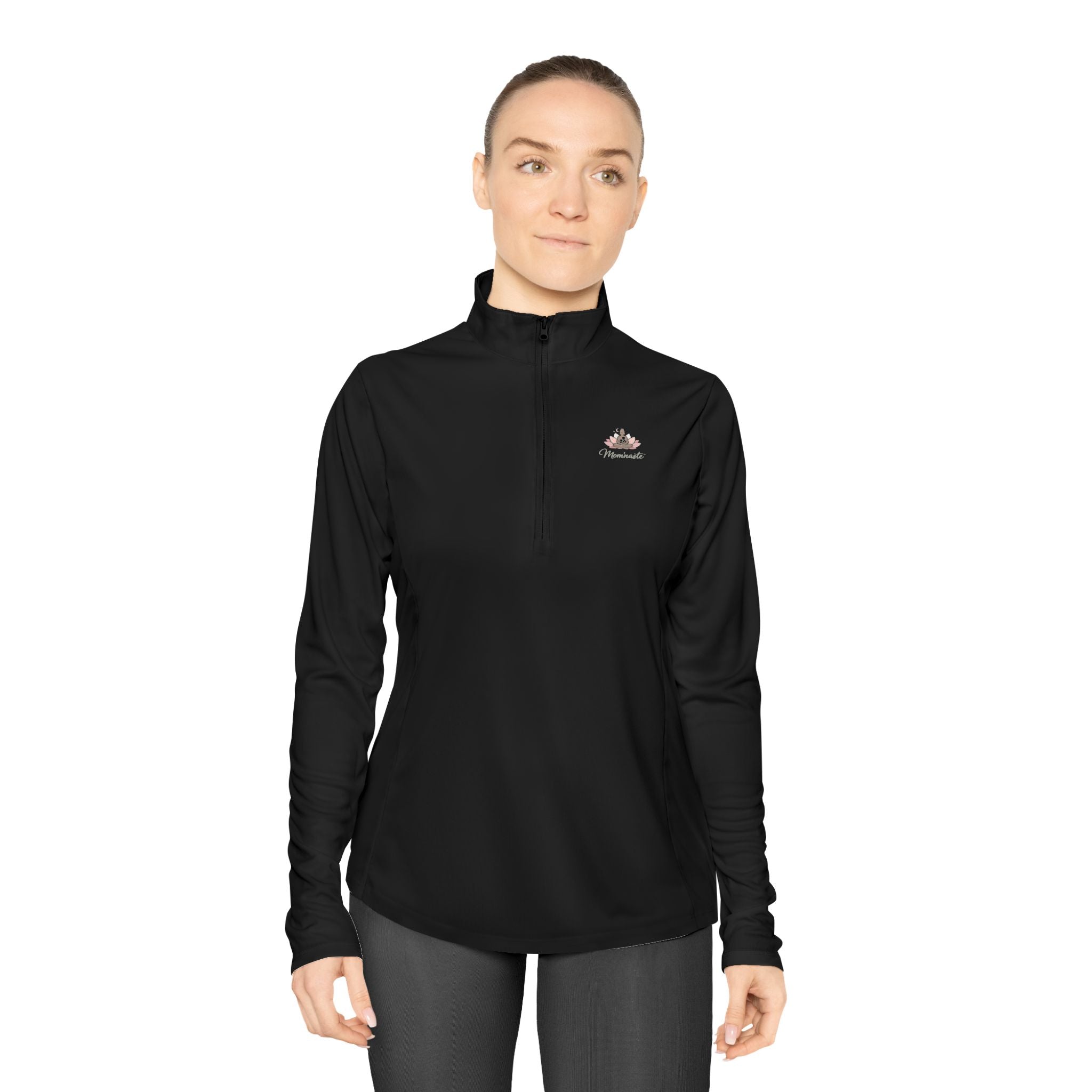 Ladies Quarter Zip Pullover Athletic fit. 9 color options.