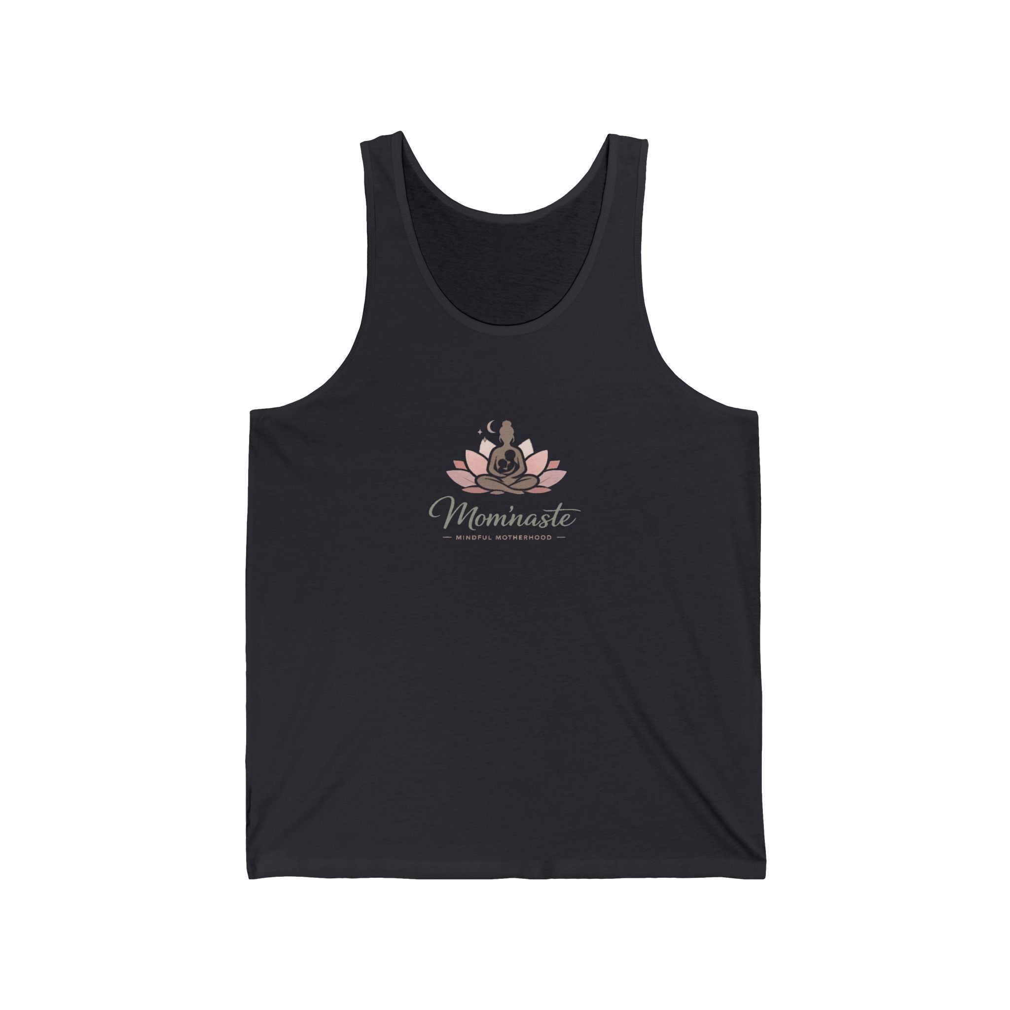 Tank Top Floral Yoga Mom Tank with 'Momminista' Script