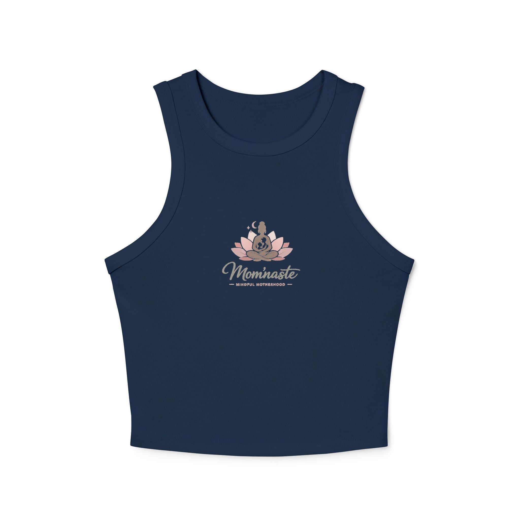Micro-ribbed Racer Tank Top for Women