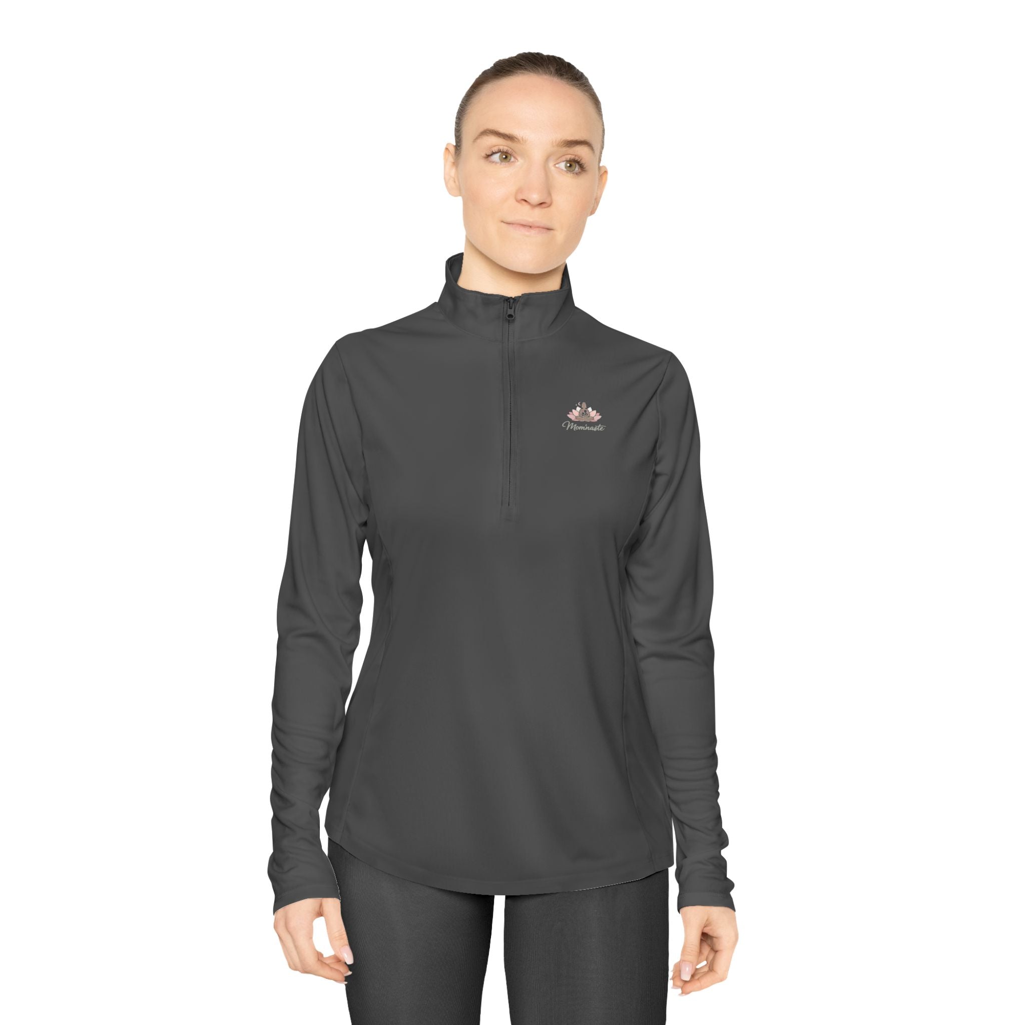 Ladies Quarter Zip Pullover Athletic fit. 9 color options.