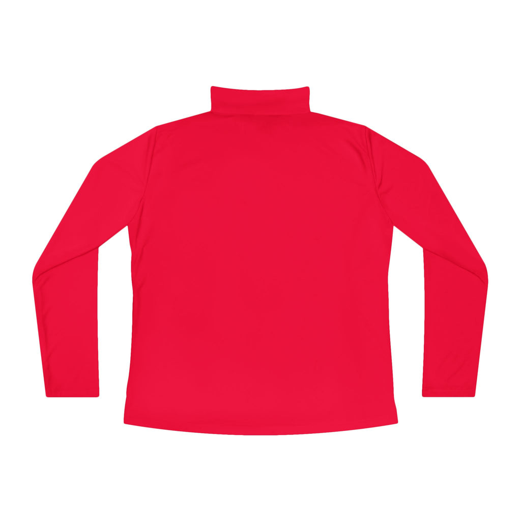 Ladies Quarter Zip Pullover Athletic fit. 9 color options.