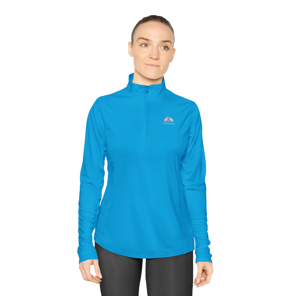 Ladies Quarter Zip Pullover Athletic fit. 9 color options.