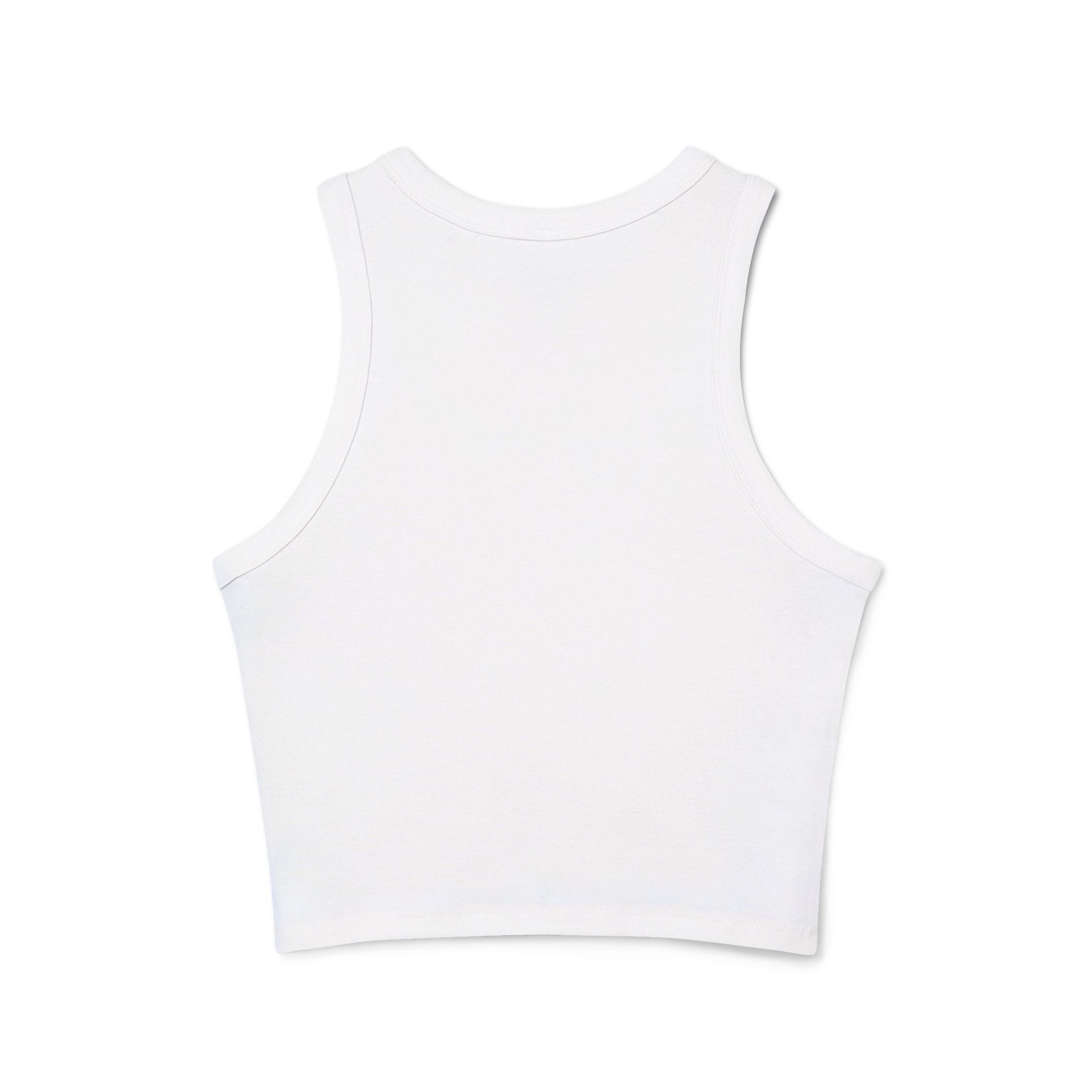 Micro-ribbed Racer Tank Top for Women