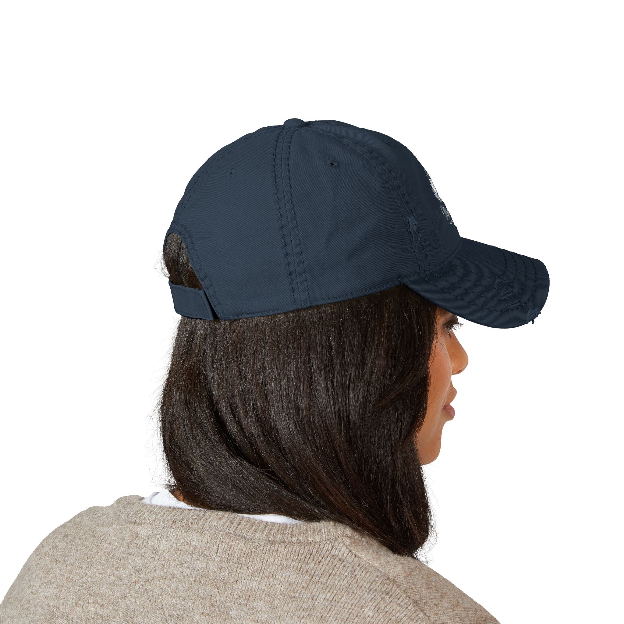 Distressed Embroidered Hat - Casual Style for Outdoor Lovers