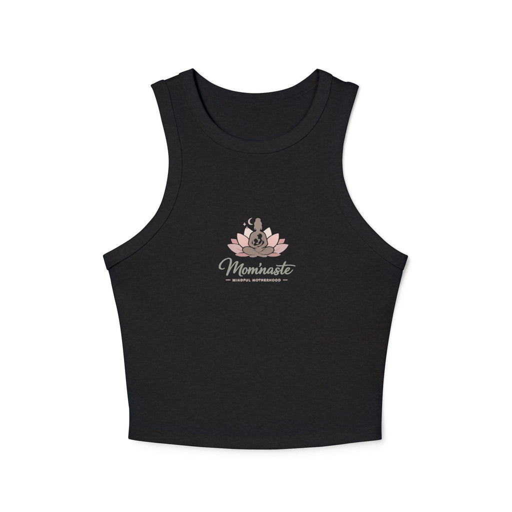 Micro-ribbed Racer Tank Top for Women